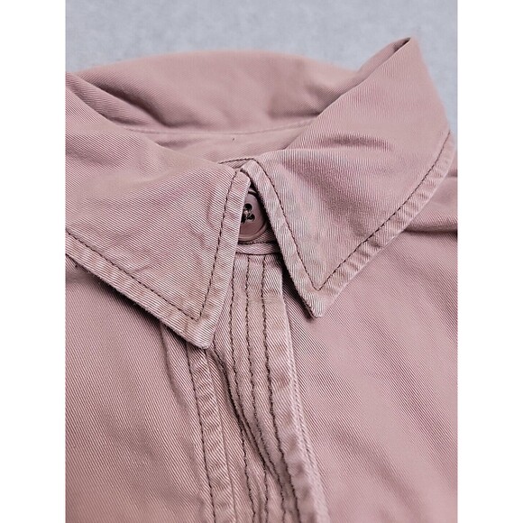 Abercrombie Fitch Field Jacket Womens M Pink Pockets Cotton Button Swing Twill - Picture 3 of 13